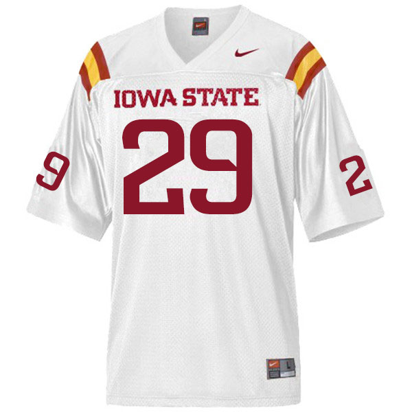 Men #29 Vonzell Kelley III Iowa State Cyclones College Football Jerseys Sale-White - Click Image to Close